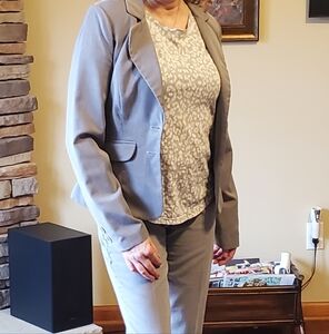 Gray Women's Jacket and Pants set